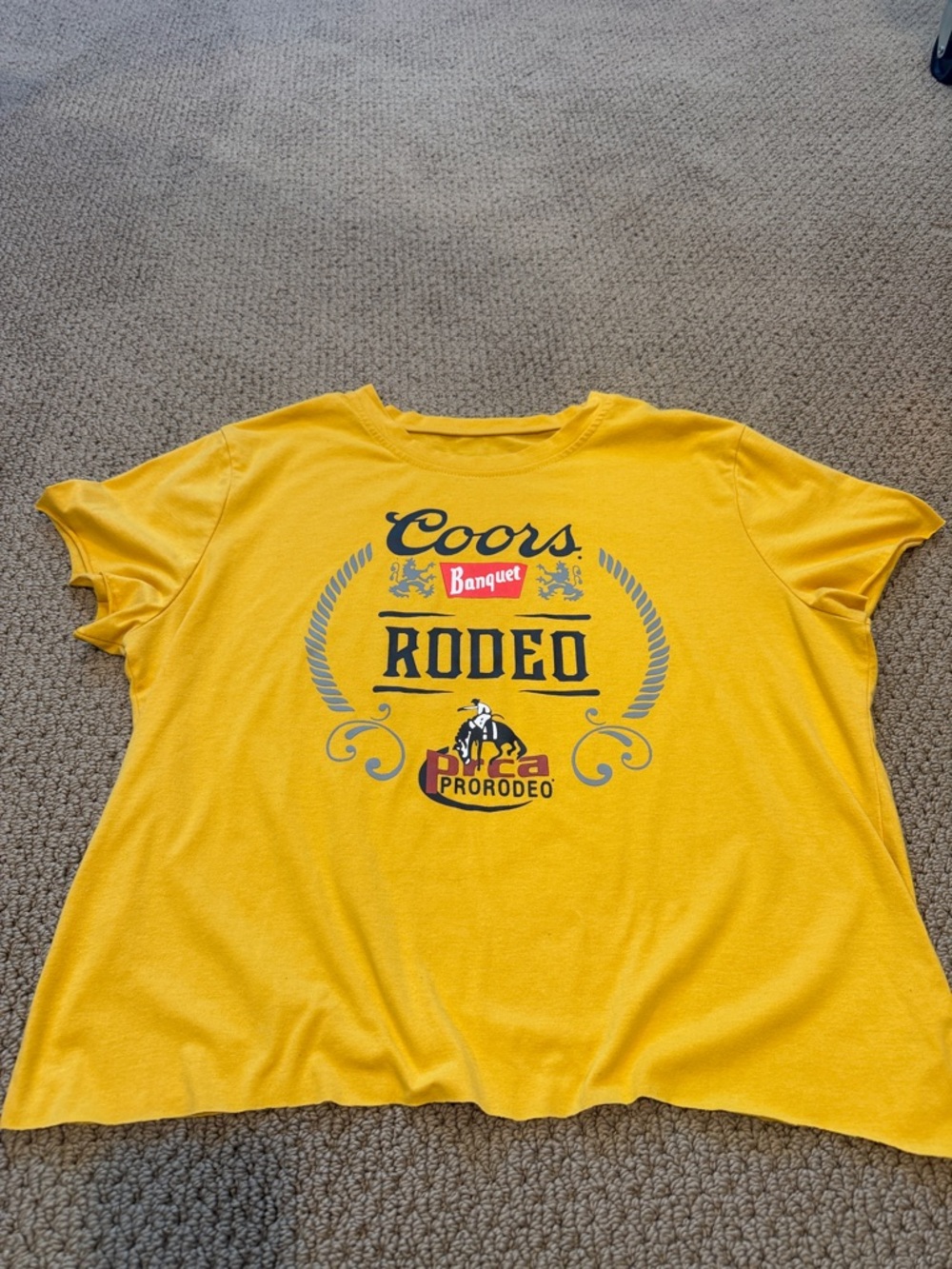 Coors Banquet Rodeo Graphic Tee - Yellow